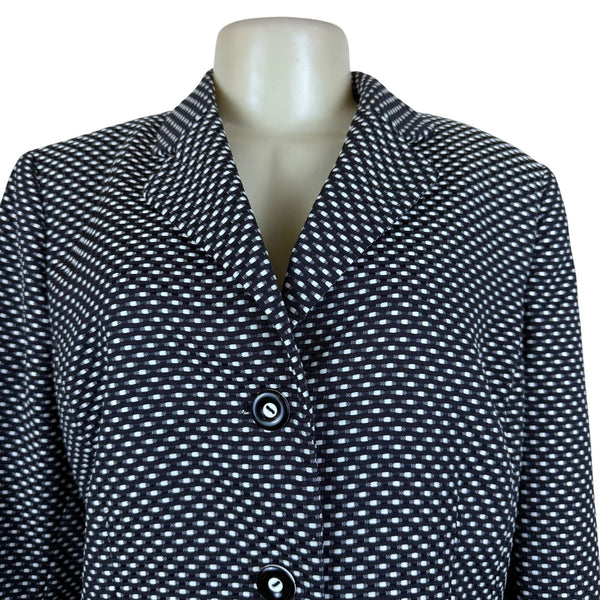 Evan- Picone Women’s Black & White Blazer & Skirt Set Classic Design Size 16