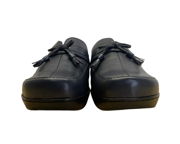 Easy Spirit Women’s Navy Leather Esabetti Comfort Slip-On Clogs Size 10W