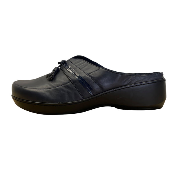 Easy Spirit Women’s Navy Leather Esabetti Comfort Slip-On Clogs Size 10W