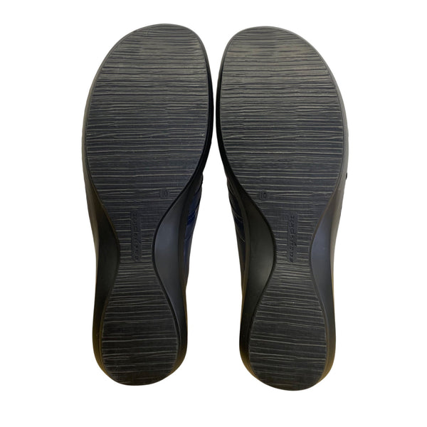 Easy Spirit Women’s Navy Leather Esabetti Comfort Slip-On Clogs Size 10W