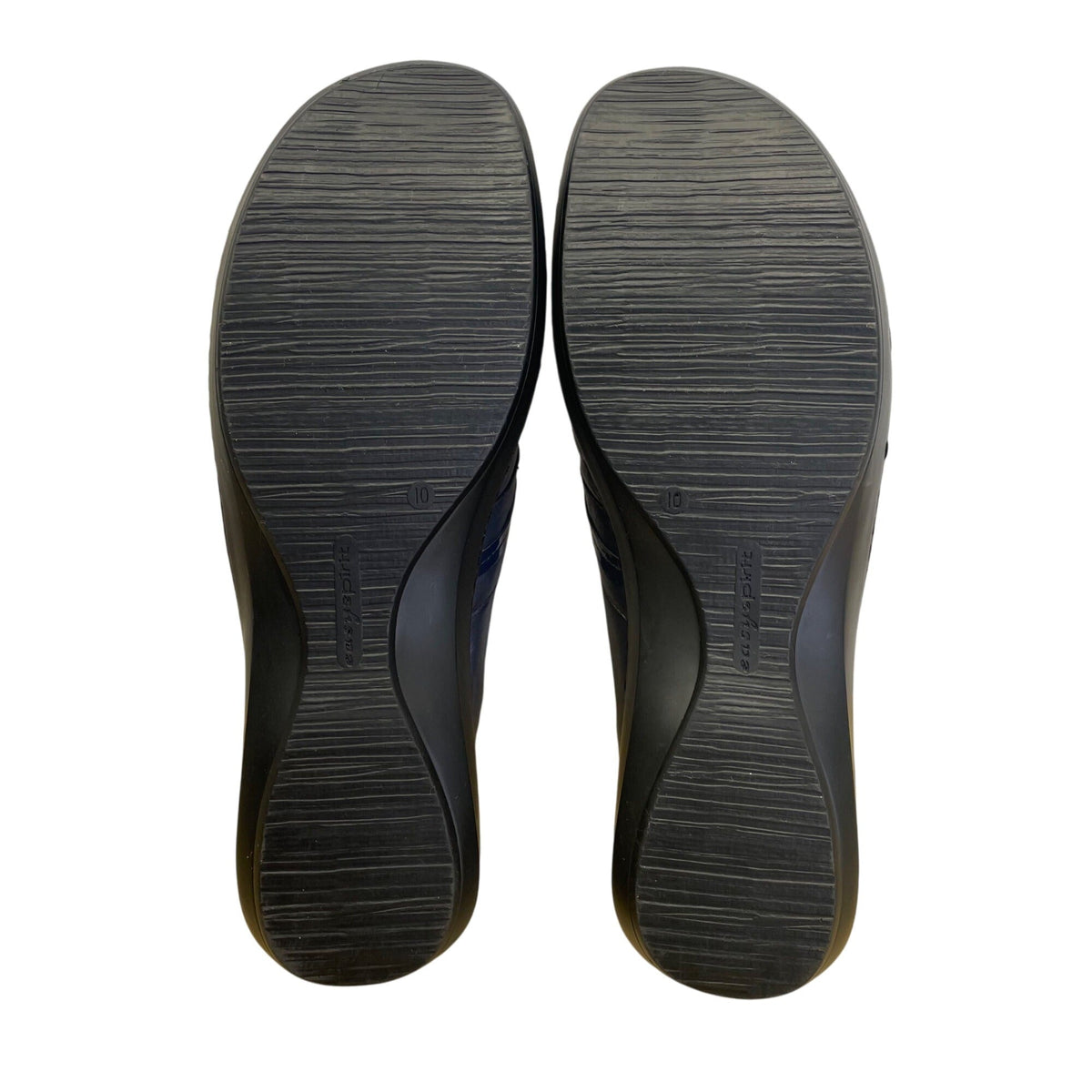 Easy Spirit Women’s Navy Leather Esabetti Comfort Slip-On Clogs Size 10W