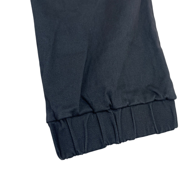 Wowie Men's Dark Grey Elastic Waist Joggers With Embroidered Trim Sz L
