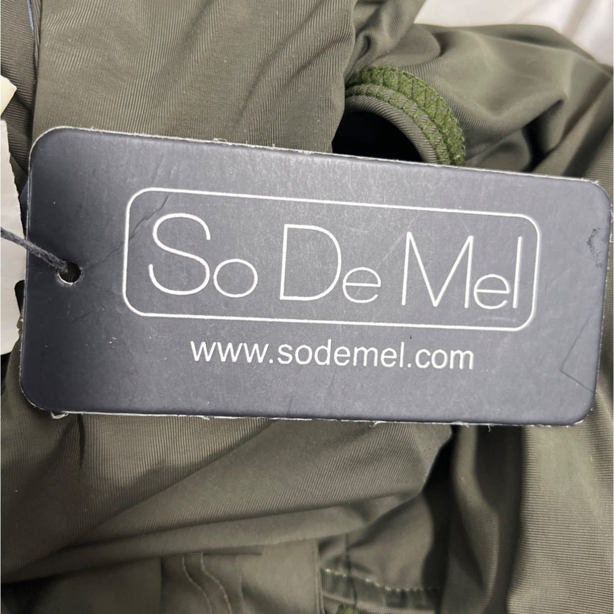 So De Mel Olive Green Maillot Maiorca Ruffle One-Piece Swimsuit Sz L/G