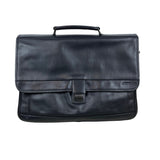 Hartman Men's Black Leather Laptop Messenger Bag Sz L