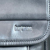 Hartman Men's Black Leather Laptop Messenger Bag Sz L