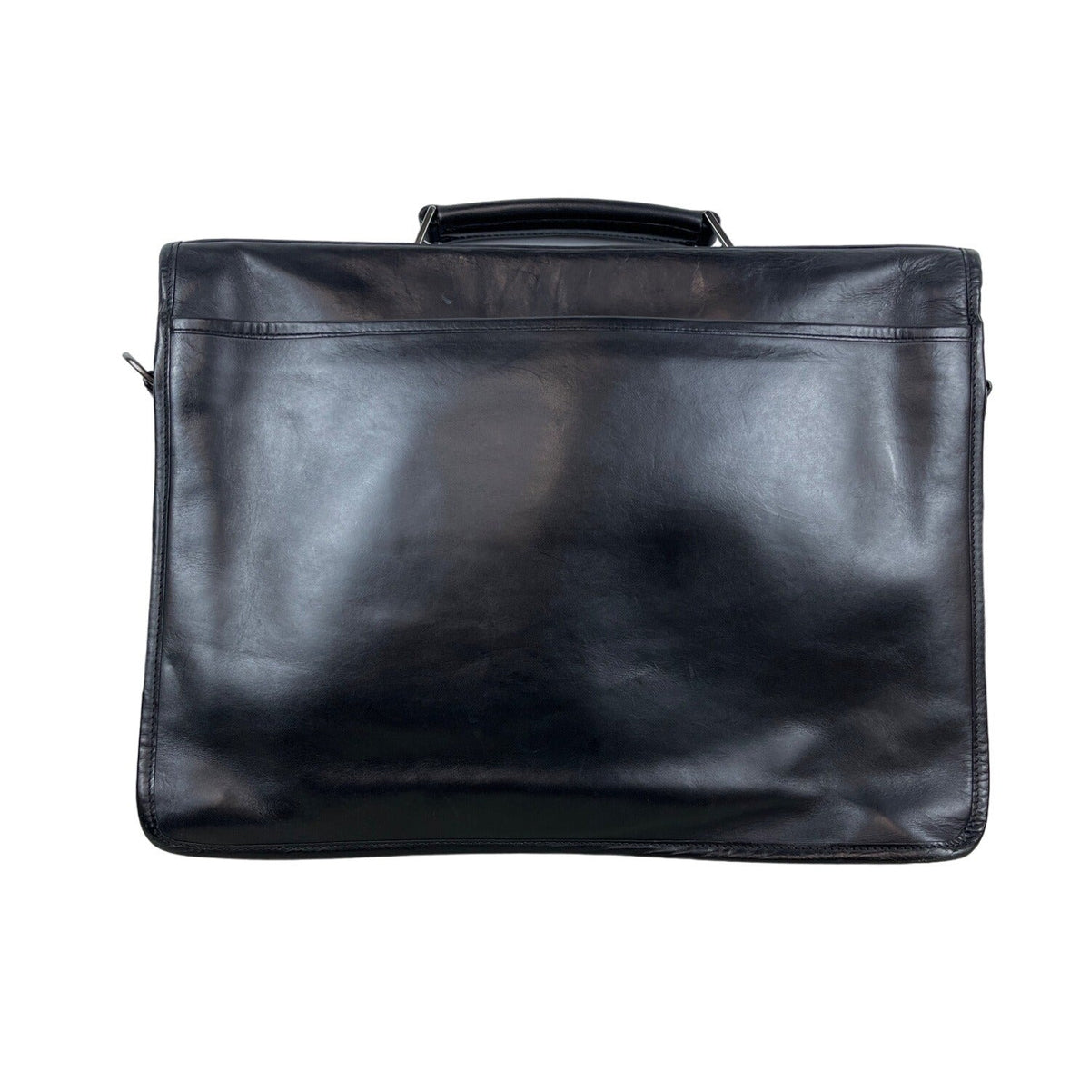 Hartman Men's Black Leather Laptop Messenger Bag Sz L