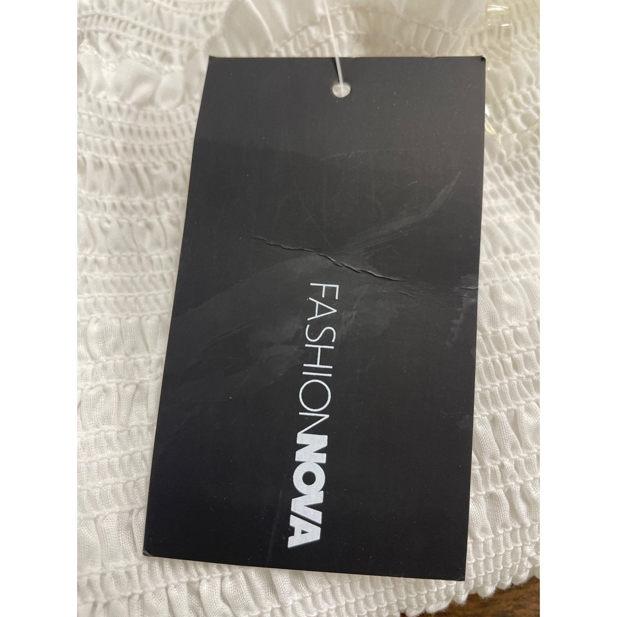 FashionNova Women’s White Ruffle Tie-Strap Mini Dress Size XS - New