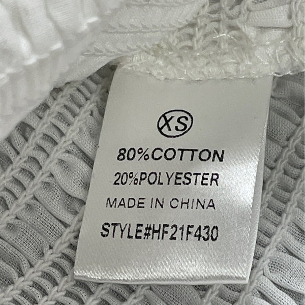 FashionNova Women’s White Ruffle Tie-Strap Mini Dress Size XS - New