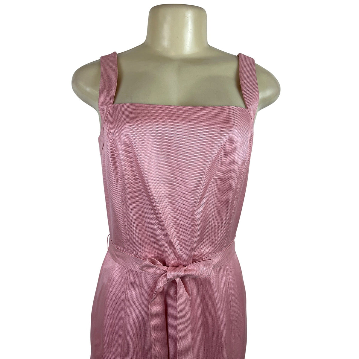 Ann Taylor Pink Sleeveless Belted Sheath Dress Size 4