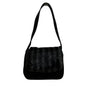 Placebo Par Axifolies Women’s Black Faux Fur Flap Adjustable Strap Shoulder Bag