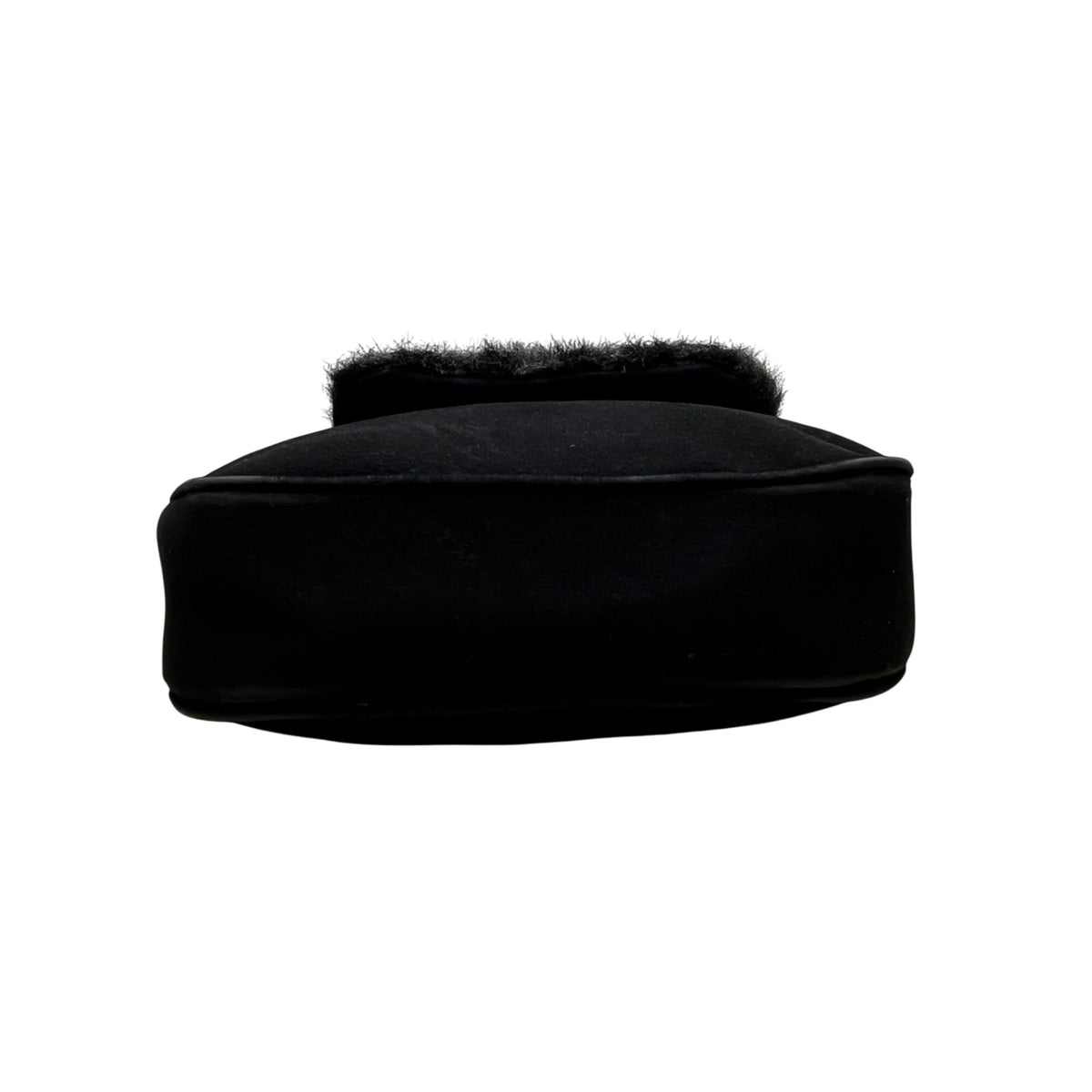 Placebo Par Axifolies Women’s Black Faux Fur Flap Adjustable Strap Shoulder Bag