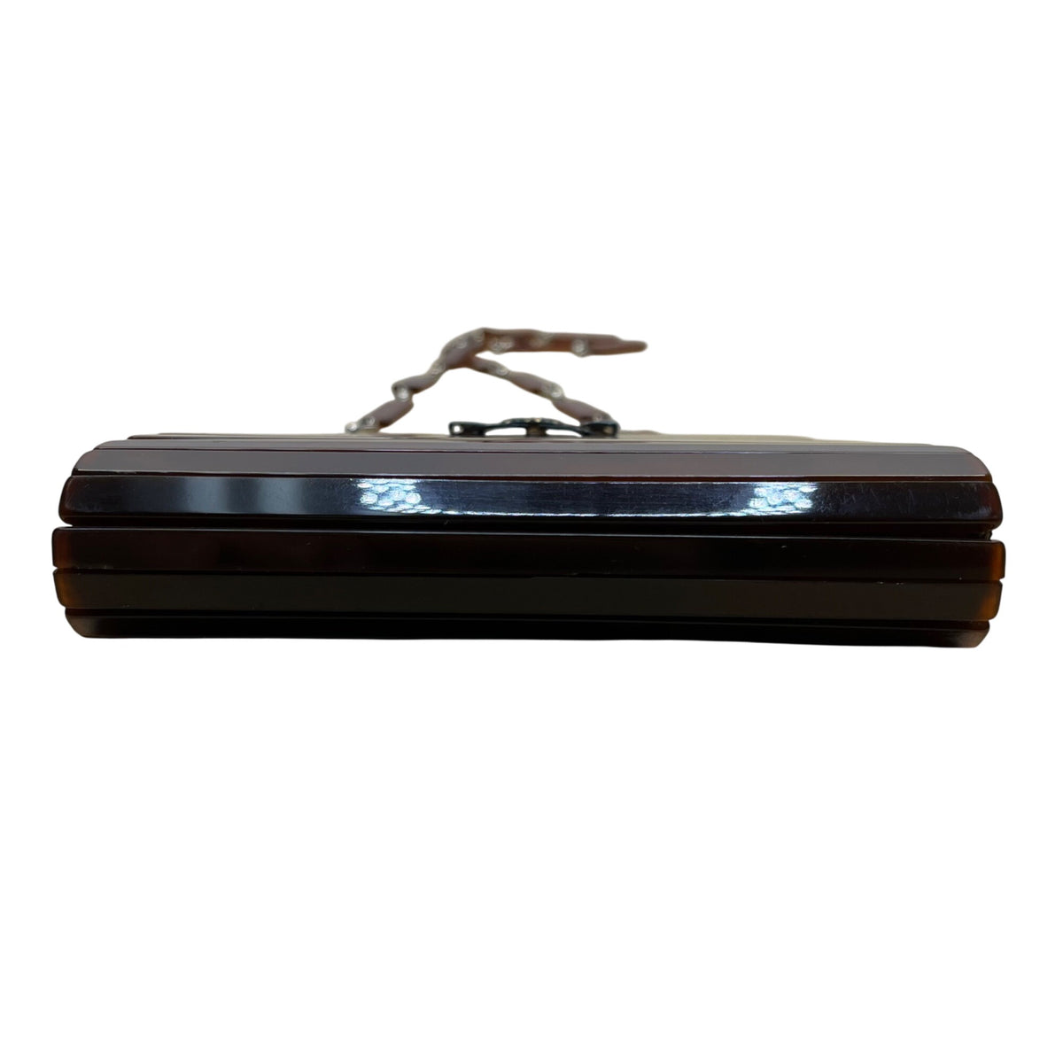 Judith Jack Women’s Brown Resin Beaded Chain Vintage Style Shoulder Bag