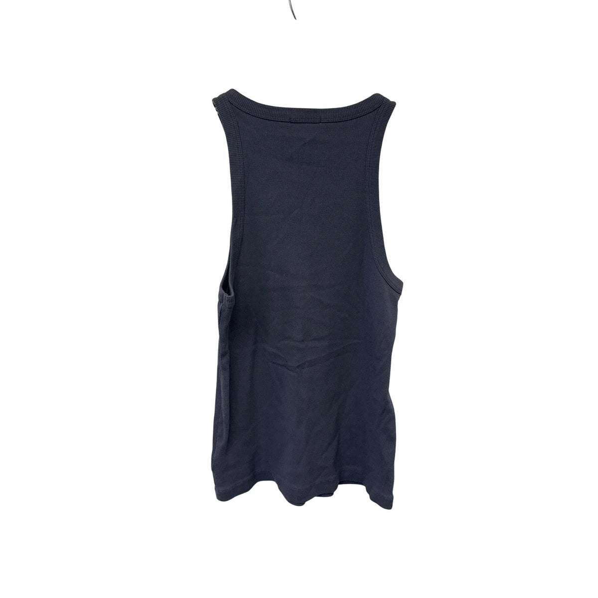 James Perse Womens Blue Cotton Tank Top Ribbed Casual Sleeveless Standard Fit Size OS
