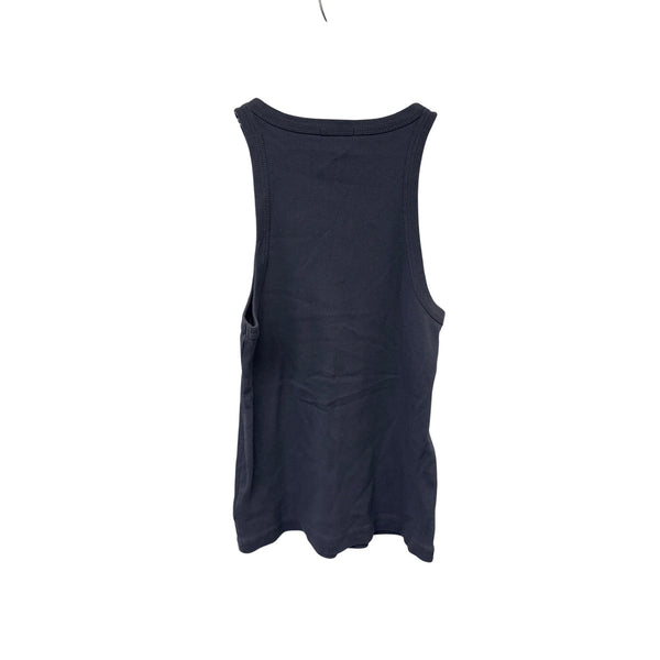 James Perse Womens Blue Cotton Tank Top Ribbed Casual Sleeveless Standard Fit Size OS