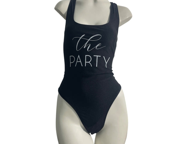 Black "The Party" Scoop Neck Bodysuit Sz XL- NEW