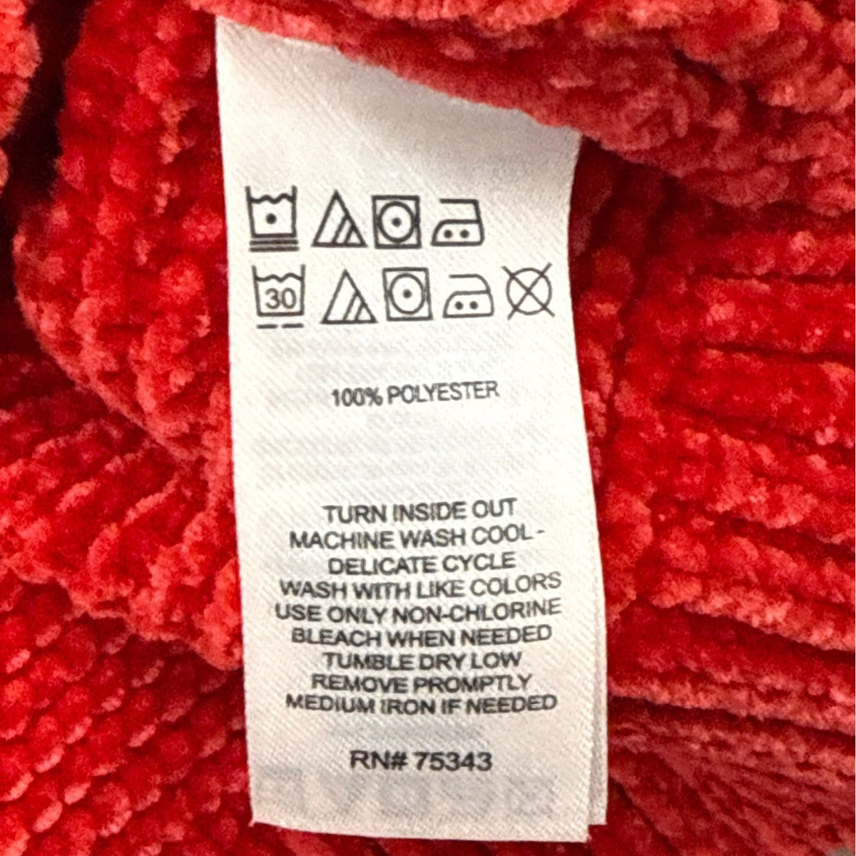 Tommy Bahama Girls Red Chenille Sweater Cable Knit Scalloped Hem Sz M 7/8 - New