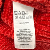 Tommy Bahama Girls Red Chenille Sweater Cable Knit Scalloped Hem Sz M 7/8 - New