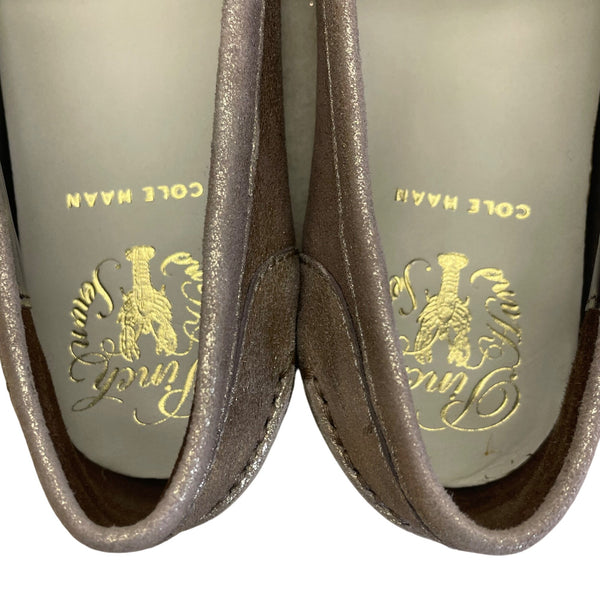 Cole Haan Women’s Gold Metallic Leather Pinch Grand Tassel Loafers Size 6.5B
