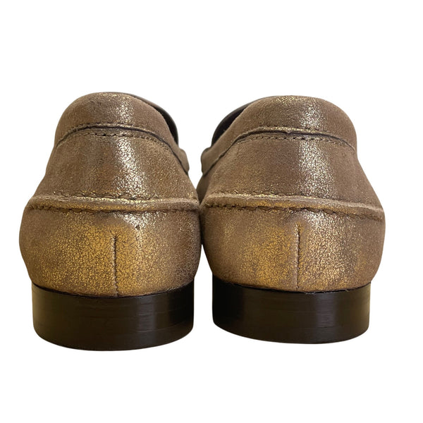 Cole Haan Women’s Gold Metallic Leather Pinch Grand Tassel Loafers Size 6.5B