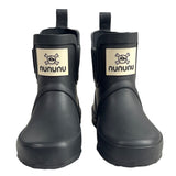 Nununu Youth Girl's Black Ankle Rainboots Sz 25-26 - New