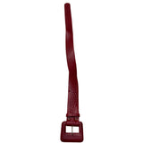 Vintage Red Crocodile Embossed Leather Belt With Square Buckle For Women