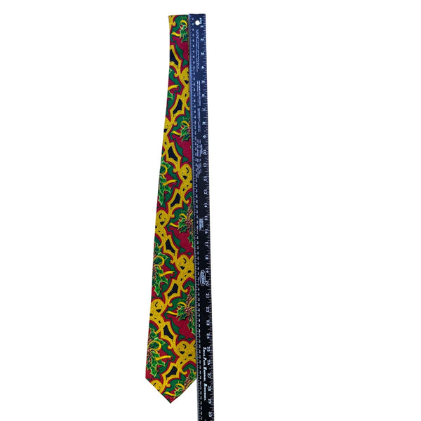 Rush Limbaugh No Boudaries Collections Multicolor Necktie Gold Christmas Pattern