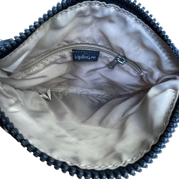 Kipling Women’s Blue Multi Floral Pattern Adjustable Strap Crossbody Bag Size M