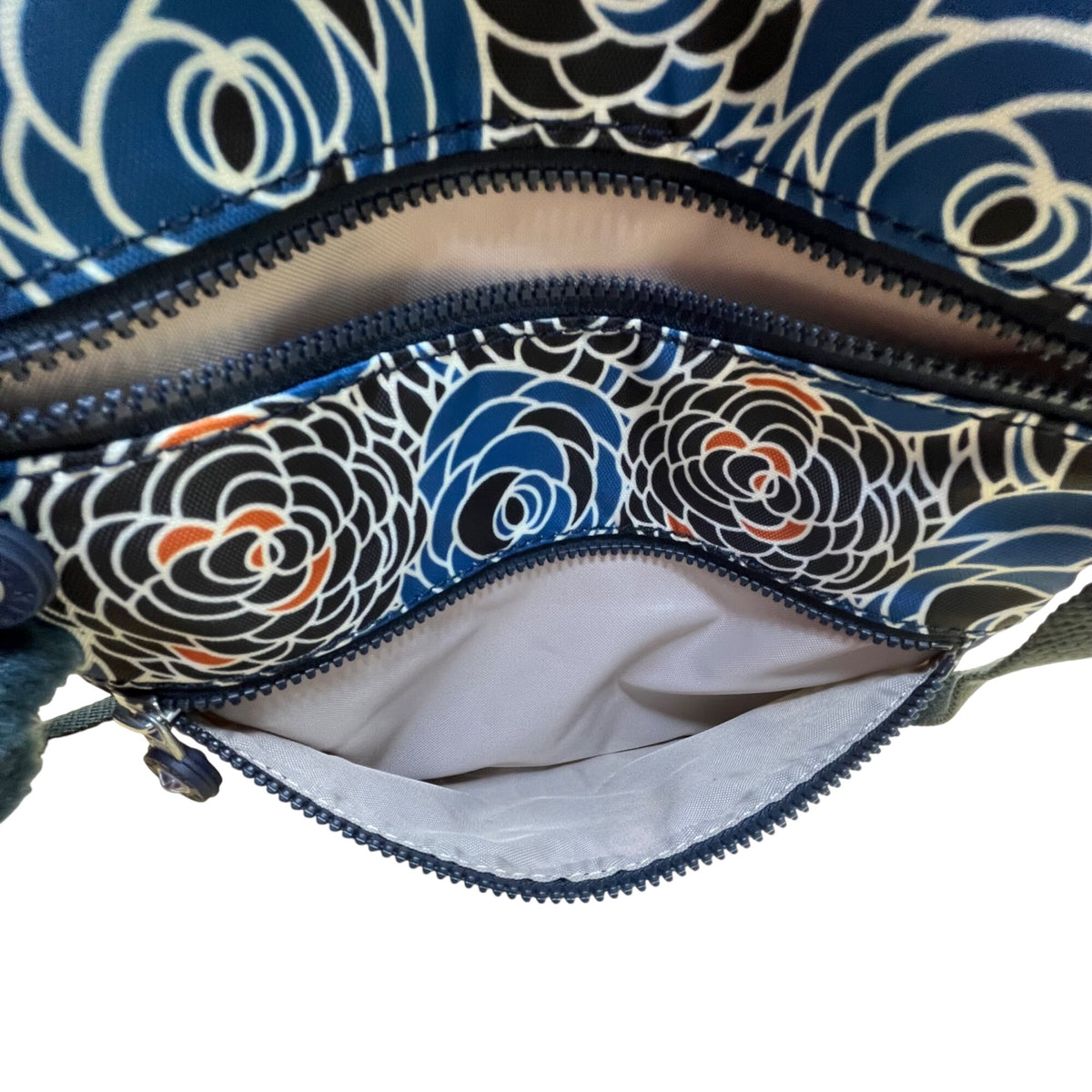Kipling Women’s Blue Multi Floral Pattern Adjustable Strap Crossbody Bag Size M