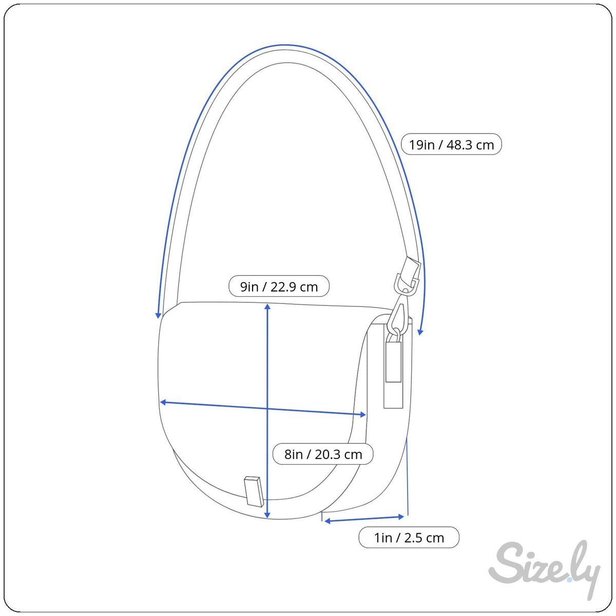 Kipling Women’s Blue Multi Floral Pattern Adjustable Strap Crossbody Bag Size M