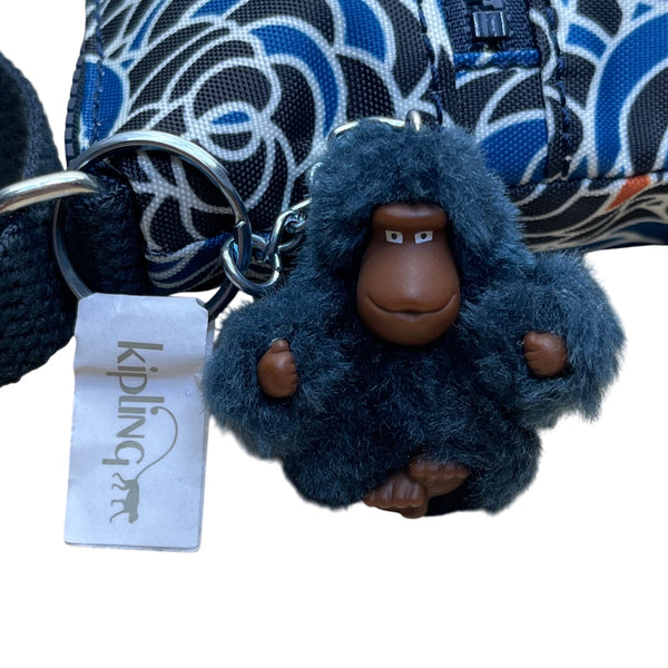 Kipling Women’s Blue Multi Floral Pattern Adjustable Strap Crossbody Bag Size M