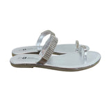 White Mountain Womens Silver Rhinestone Presto Sandals Size 7M - New