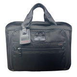 Tumi Alpha 3 Black Nylon Handles & Shoulder Strap T-Pass Laptop Briefcase Sz L