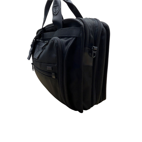 Tumi Alpha 3 Black Nylon Handles & Shoulder Strap T-Pass Laptop Briefcase Sz L