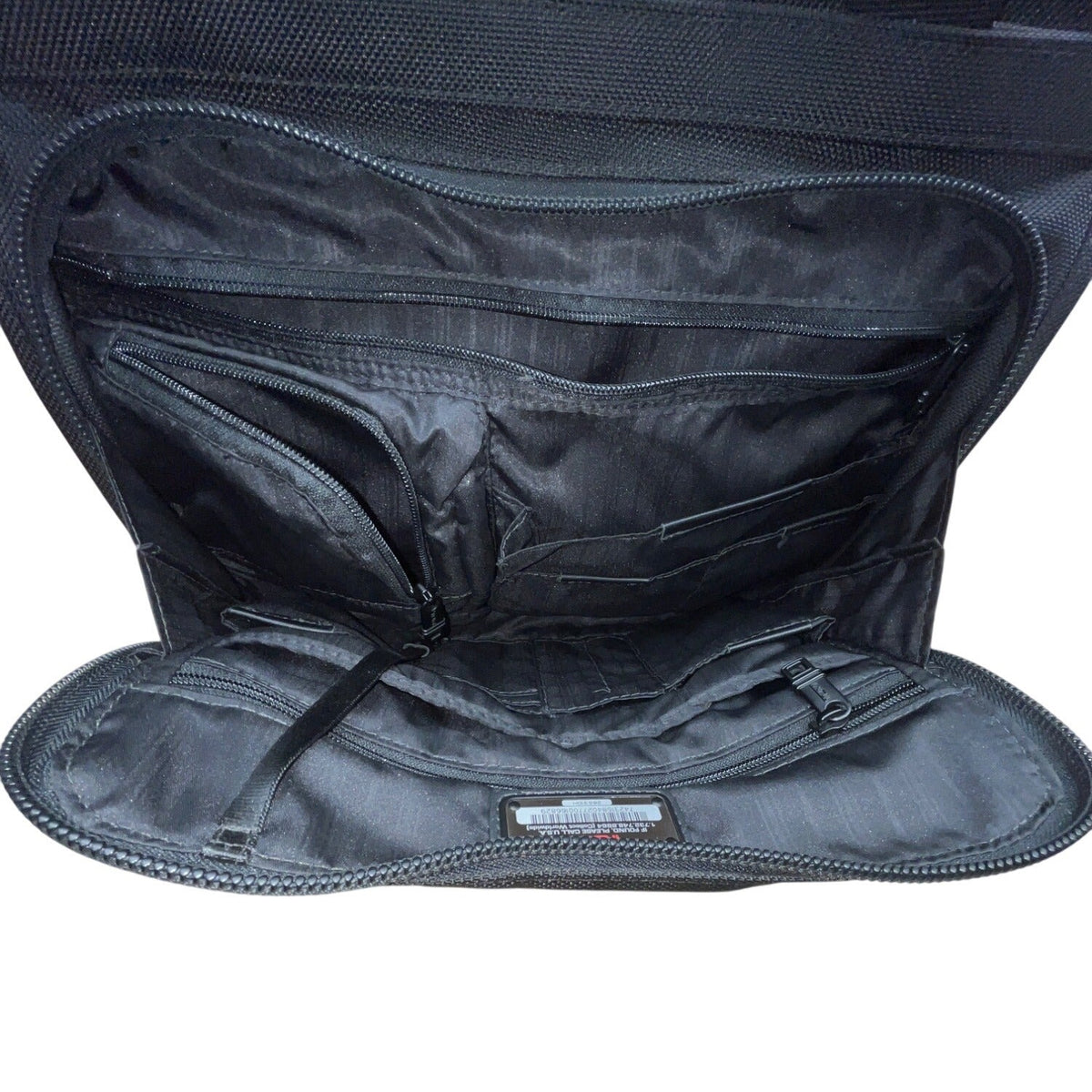 Tumi Alpha 3 Black Nylon Handles & Shoulder Strap T-Pass Laptop Briefcase Sz L