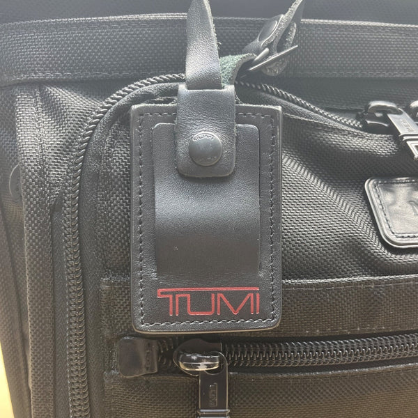 Tumi Alpha 3 Black Nylon Handles & Shoulder Strap T-Pass Laptop Briefcase Sz L