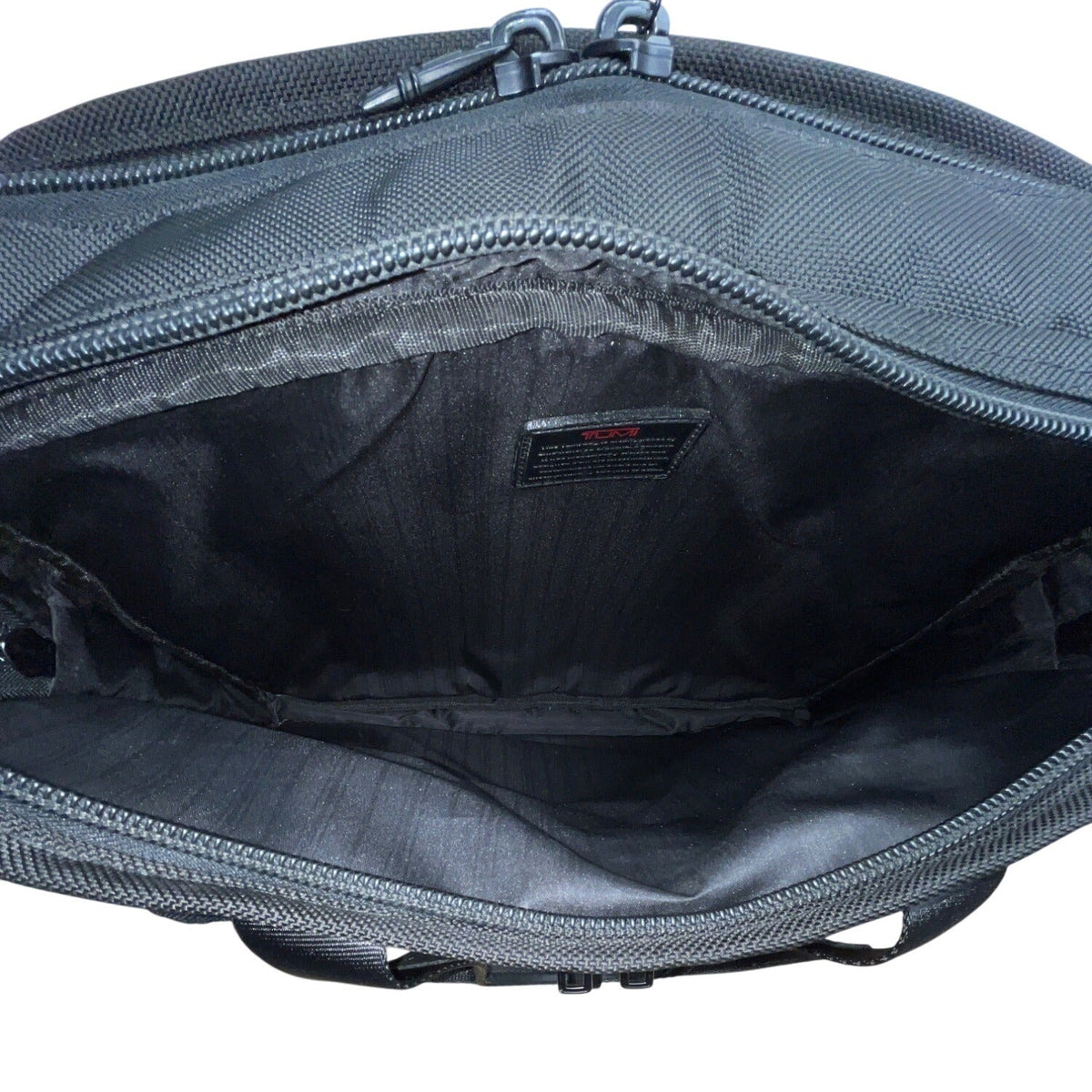 Tumi Alpha 3 Black Nylon Handles & Shoulder Strap T-Pass Laptop Briefcase Sz L
