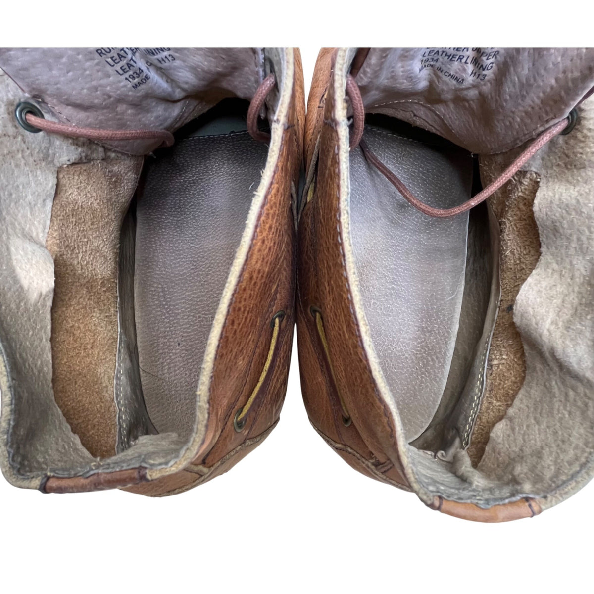 Polo Ralph Lauren Men’s Brown Leather Lace Up Rumford Moc Toe Ankle Boots Sz 12D