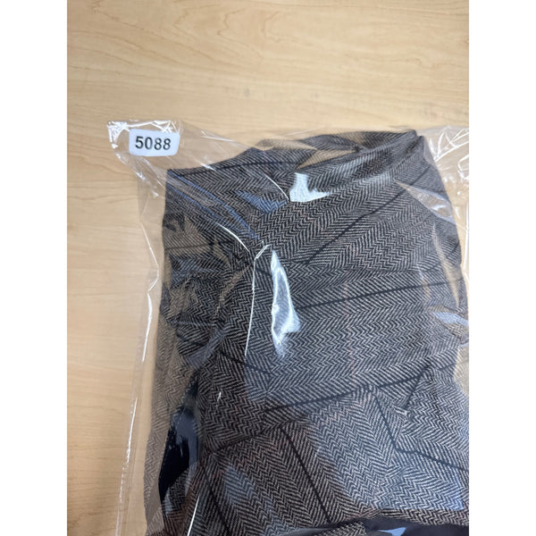 Eddie Bauer Women's Brown Herringbone Wool Blend Blazer Jacket Two Button Checkered Pattern Size T20