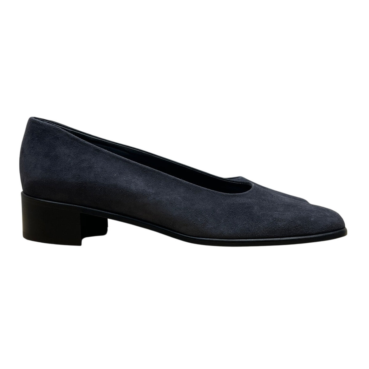 Jean Paul Barriere Accessoire Caviar Black Pumps Suede Square Toe Shoes Sz 6
