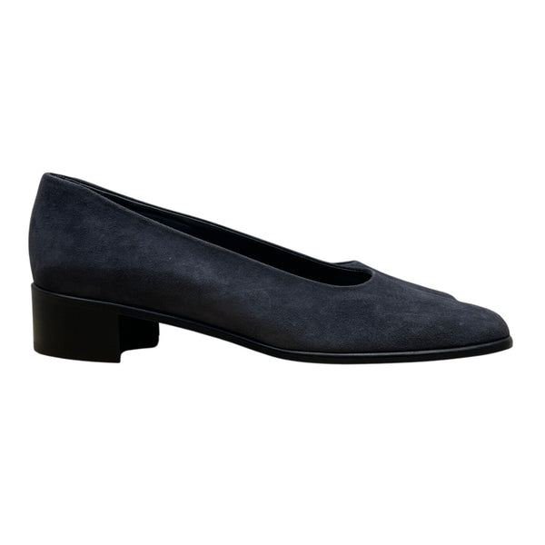 Jean Paul Barriere Accessoire Caviar Black Pumps Suede Square Toe Shoes Sz 6