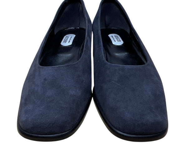 Jean Paul Barriere Accessoire Caviar Black Pumps Suede Square Toe Shoes Sz 6