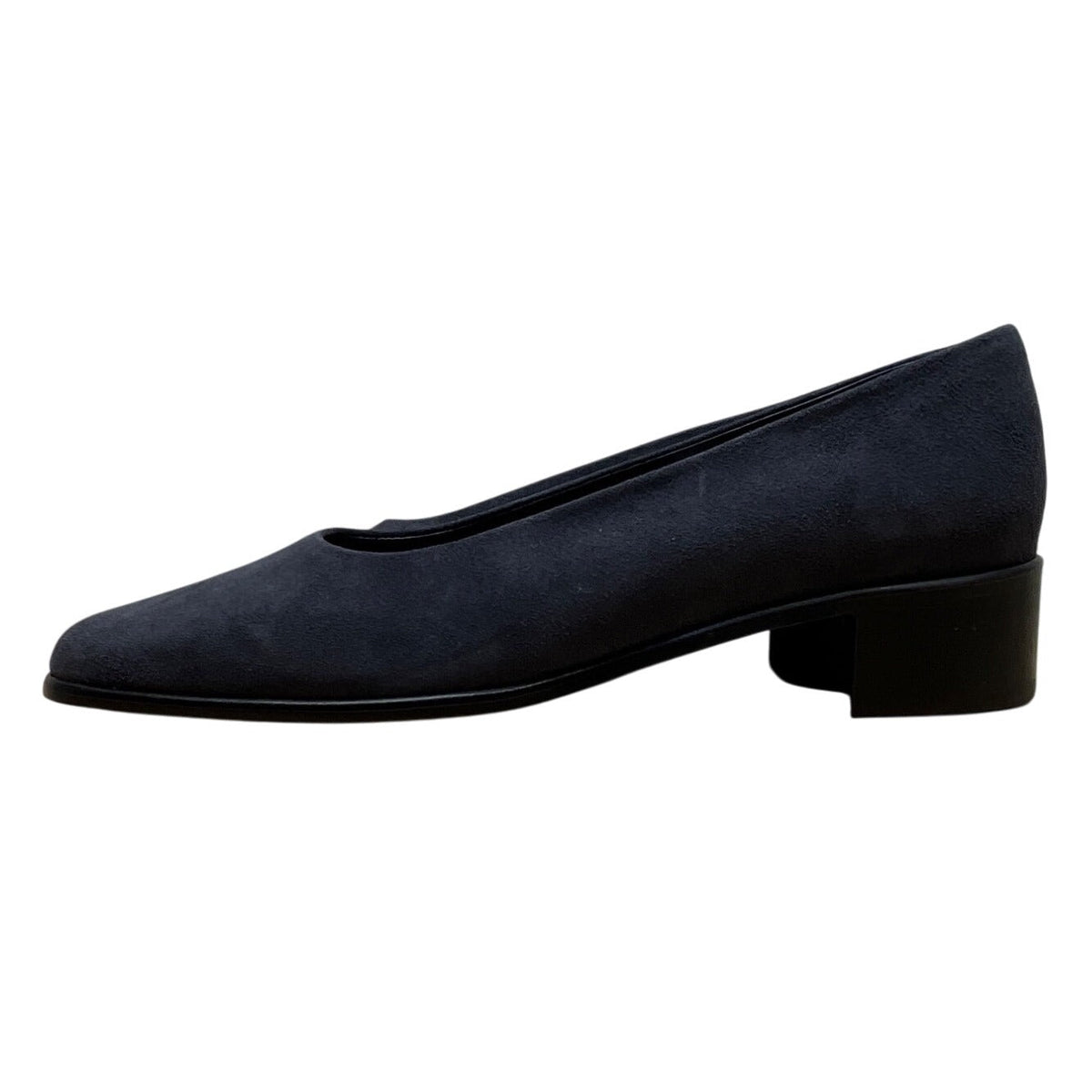 Jean Paul Barriere Accessoire Caviar Black Pumps Suede Square Toe Shoes Sz 6