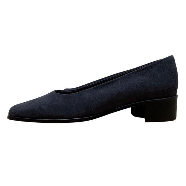 Jean Paul Barriere Accessoire Caviar Black Pumps Suede Square Toe Shoes Sz 6