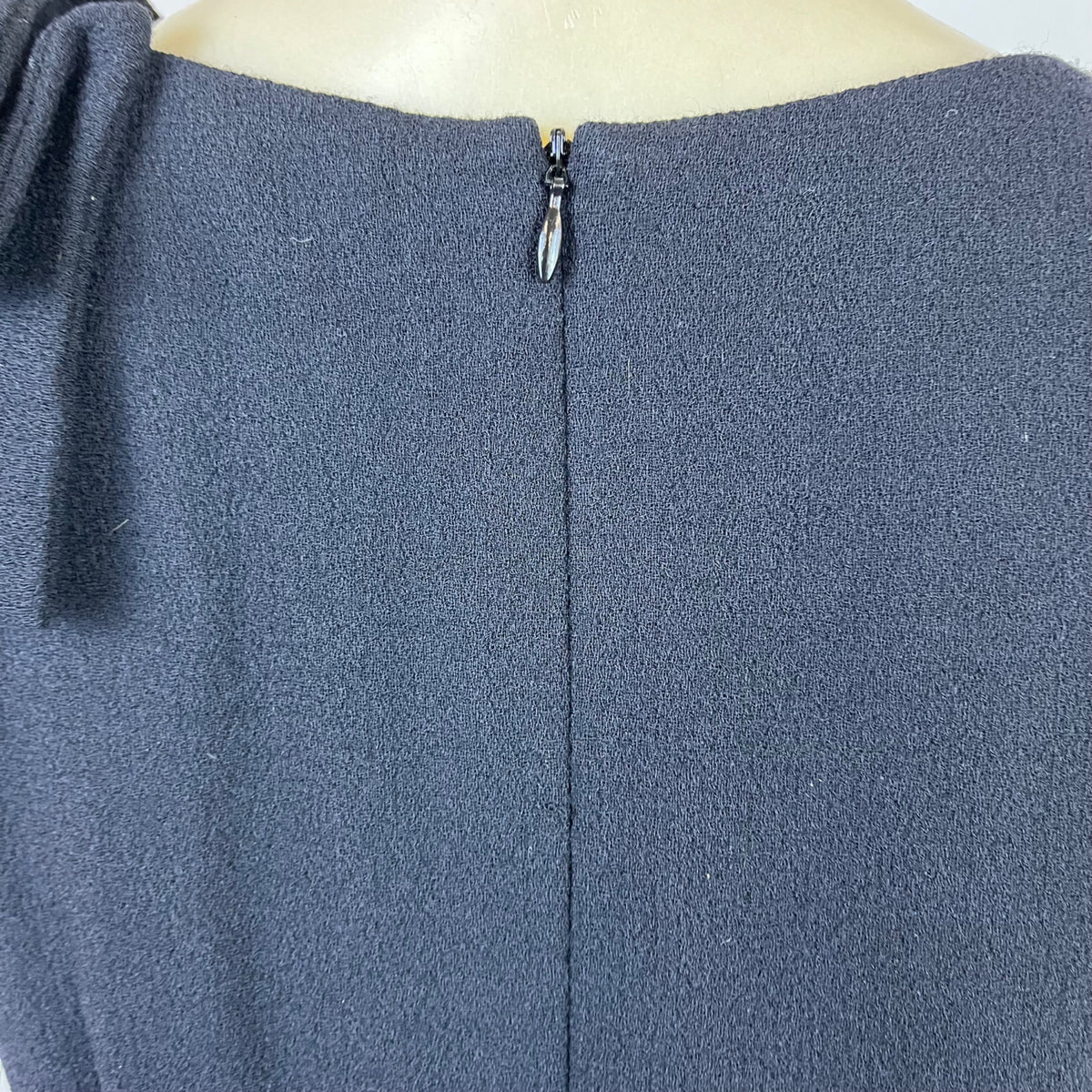 Per Se Womens Black Wool Blend Sleeveless Bow Accent Sheath Dress Size 4