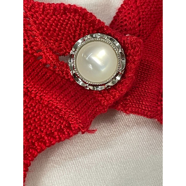 Grace Karin Womens Red Cropped Knit Bolero Cardigan Shrug Small Cotton & Acrylic New