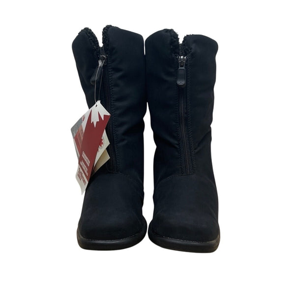 Toe Warmers Womens Black Insulated Waterproof Thermal Winter Boots 10W