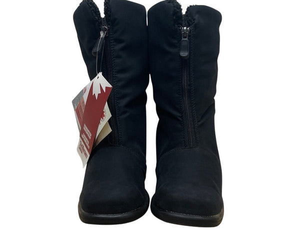 Toe Warmers Womens Black Insulated Waterproof Thermal Winter Boots 10W