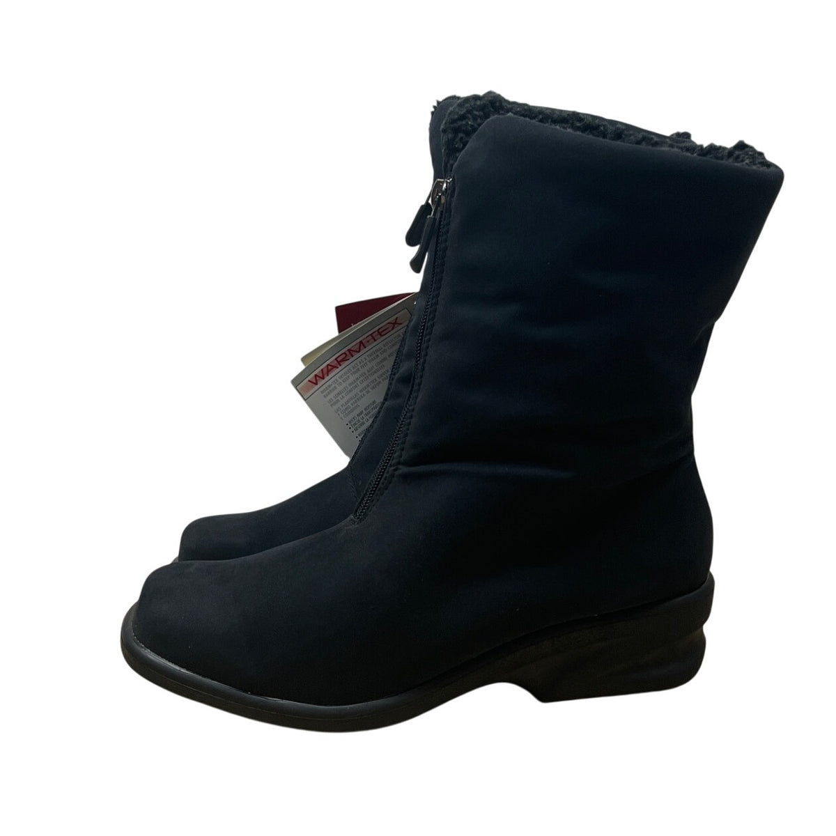 Toe Warmers Womens Black Insulated Waterproof Thermal Winter Boots 10W