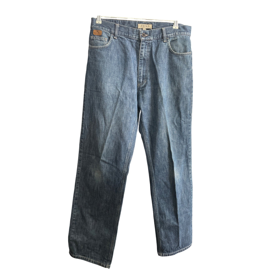 Burberry Mens Blue Denim Jeans 34R Italian Made Casual Style