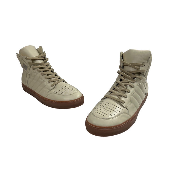 Luxury Lex Men's Beige Retro High-Top Sneakers Sz 12.5 - NWB